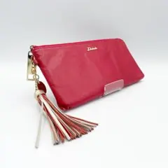 【Dakota（ダコタ）】本革 レザー L字ファスナー 長財布 レッド タッセルのサムネイル