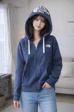 ノースフェイス THE NORTH FACE ジップパーカー ネイビー Mサイズ