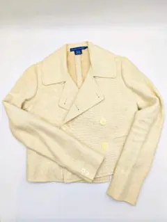 Ralph Lauren アイボリー テーラードジャケット, 毛 100%