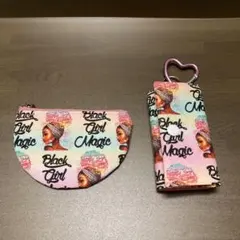 ハンドメイド　ミニポーチ＆キーケースセット