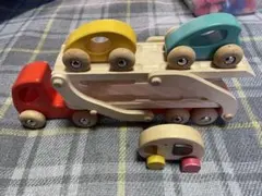 希少 PlanToys 木製ミニカー 5台セット 働く車 消防車 ミキサー車 希少 PlanToys 木製ミニカー 5台セット 働く車 消防車 ミキサー車