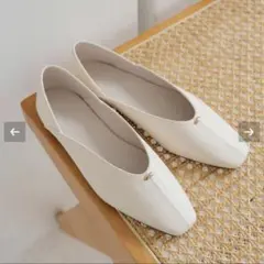 新品☆スクエアトゥメタルアクセントバブーシュのサムネイル