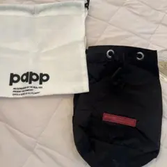 papp 巾着型 ショルダーバッグ ブラックのサムネイル
