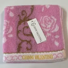 新品　GIANNI VALENTINO ハンカチ タオルハンカチ ピンクのサムネイル