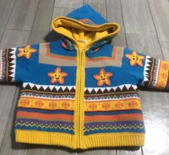 子供用　カラフル星刺繍ニットジャケット 95cm
