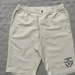 ●ルコックスポルティフゴルフ●ハーフパンツ L ベージュ系 ウエストゴム メンズ