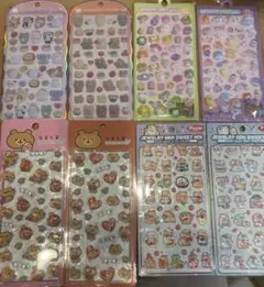 かわいい動物デザイン装飾シール8枚プラスマイメロおまけ一枚