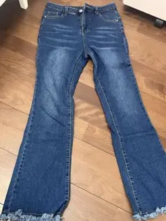 SHEINデニムフレアパンツ