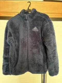 adidas フリースジャケット J/XS ネイビー