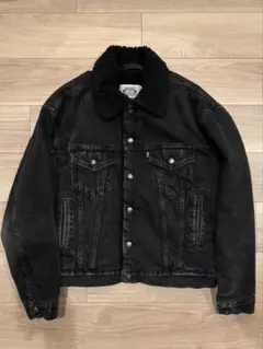 【激レア】90s リーバイス M 黒 デニム シェルパボア ジャケット ブラック