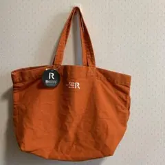 ROOTOTEオレンジ キャンバストートバッグ ロゴ入り　タグ付き未使用