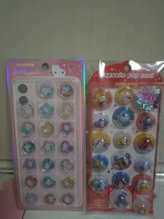 正規品　キラコロおはじきキティ＆キティ カプセルポップシール 　2点セット