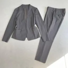 美品 グリーンレーベルリラクシング ノーカラー セットアップ カチリラ 38