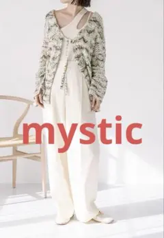 mystic MIXカラー柄編みニット