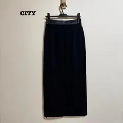 美品 CITY スムースタイトストレッチスカート ブラック 2のサムネイル