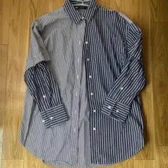 ZARA ストライプシャツ S 2WAY 半袖 長袖 ユニセックス