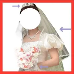 ★1日限定お値下‼️極美品★ティアラ ベール 手袋 3点 パール りぼん 結婚式