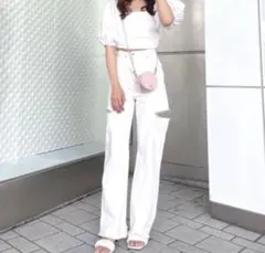 Chico サイドスリットダメージデニムパンツ