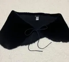 美品/lea clement フランス製　羊皮 ティペット　つけ襟　肩掛け