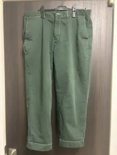 【古着】　グリーン ポロ刺繍 チノパン