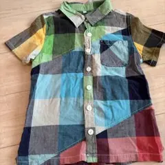 チェック柄 半袖シャツ マルチカラー