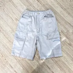 ズボン　パンツ　ライトベージュ　カーゴ　150㎝　女の子　半ズボン　ブルー