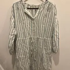 niko and…ストライプ柄 長袖シャツワンピース