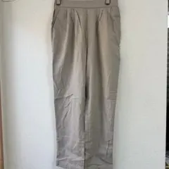 earth music&ecology M 麻混 テーパードパンツ ベージュ