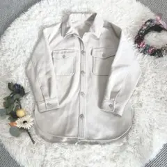 ナチュラルビューティーベーシック　ステンカラージャケット　【M】　オフホワイト