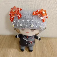 ネコ耳ニット帽　にじぱぺっと　ぬい帽子　ぬい服　10cmぬい