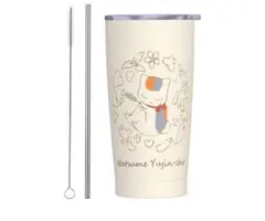 夏目友人帳 真空断熱タンブラー ニャンコ先生 600ml 蓋•ストロー付き