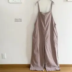 chou chou ANGELINA リネン混バックリボンオールインワン4135
