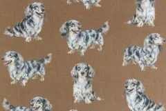 【ゆきちゃん限定】X2562-1 ダックス シルバーダップル ブラウン 布 1m