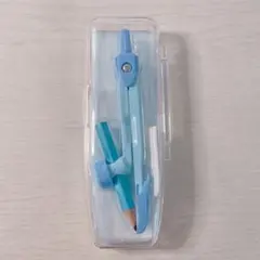 青色プラスチック製コンパス ケース付き