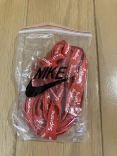 Supreme ロゴ入り シューレース レッド