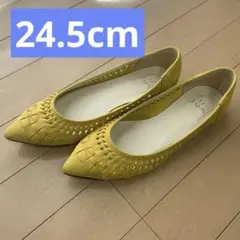 【美品】ポインテッドサシメッシュフラット