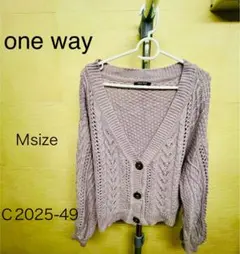 one way 薄紫 Mサイズ カーディガン C2025-49のサムネイル