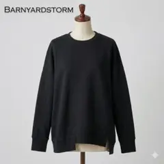 バーンヤードストーム 異素材切替 ロングスリーブ ネイビー XS アシンメトリー