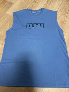 【美品】AKTR ノースリーブシャツ Mサイズ 青