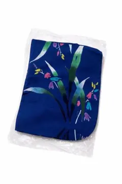 レディース 浴衣単品 青 花柄