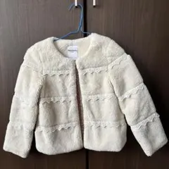 白　ファージャケット コート　女の子　130cm