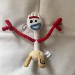 トイストーリー　フォーキー　ぬいぐるみ　バッジ　ぬいぐるみキーホルダー