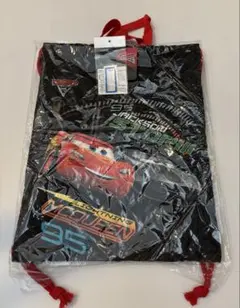 【新品未開封】タグ付きカーズ キルトナップサック 体操服袋 お着替え袋 黒色のサムネイル