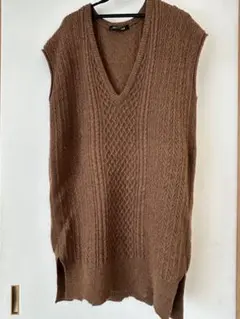 mizuiro ind ウール100% ニットワンピース ブラウン