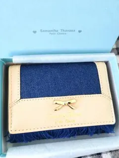 サマンサタバサ プチチョイス シンプルリボン　マルチケース　ネイビー紺　新品