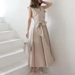 royalparty ウエストリボントレンチワンピース