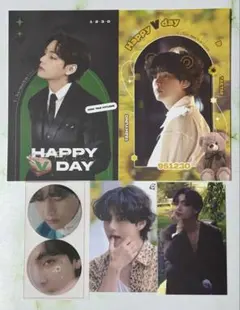 BTS Ｖ　テテ　トレカ＆シール　５点セット