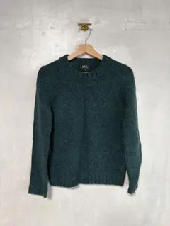 A.P.C. アーペーセー クルーネックニット ダークグリーン XSのサムネイル