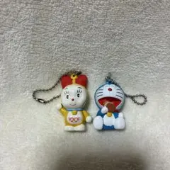 ドラえもん　ドラミちゃん　レトロ キーホルダー　2点