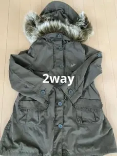 バービー　Barbie   コート　ジャンバー　2way  子供　女の子　カーキ